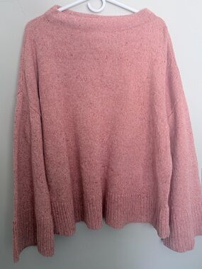 Women's Cozy Muted Coral Boatneck Sweater